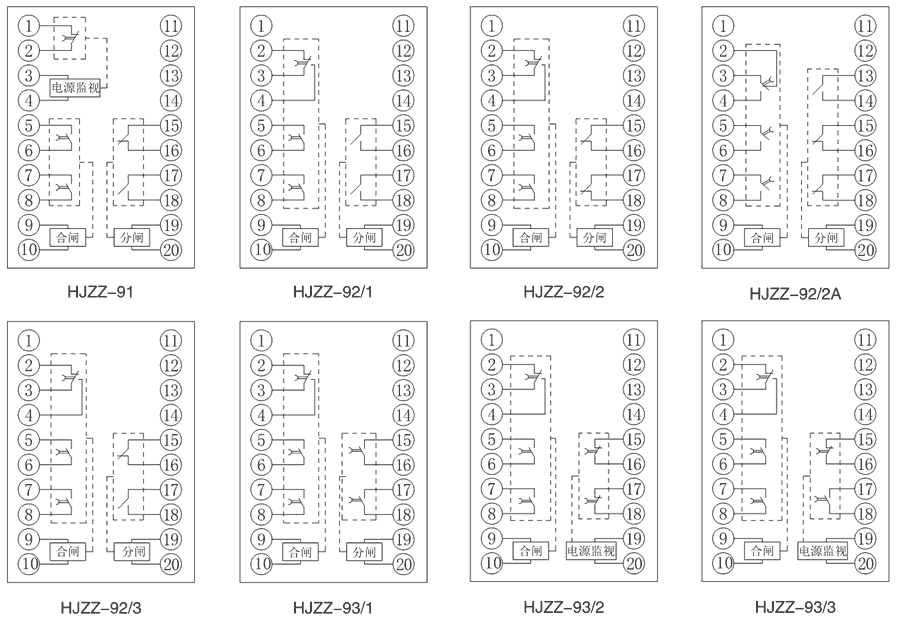 HJZZ-93/2內部接線圖