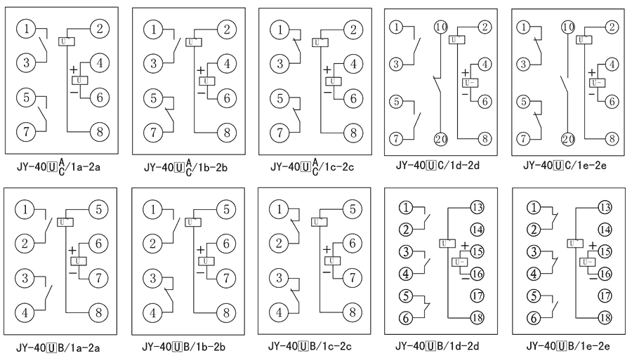 JY-40UC/2B內部接線圖