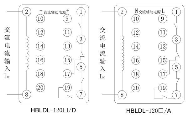 HBLDL-1201/D內部接線圖